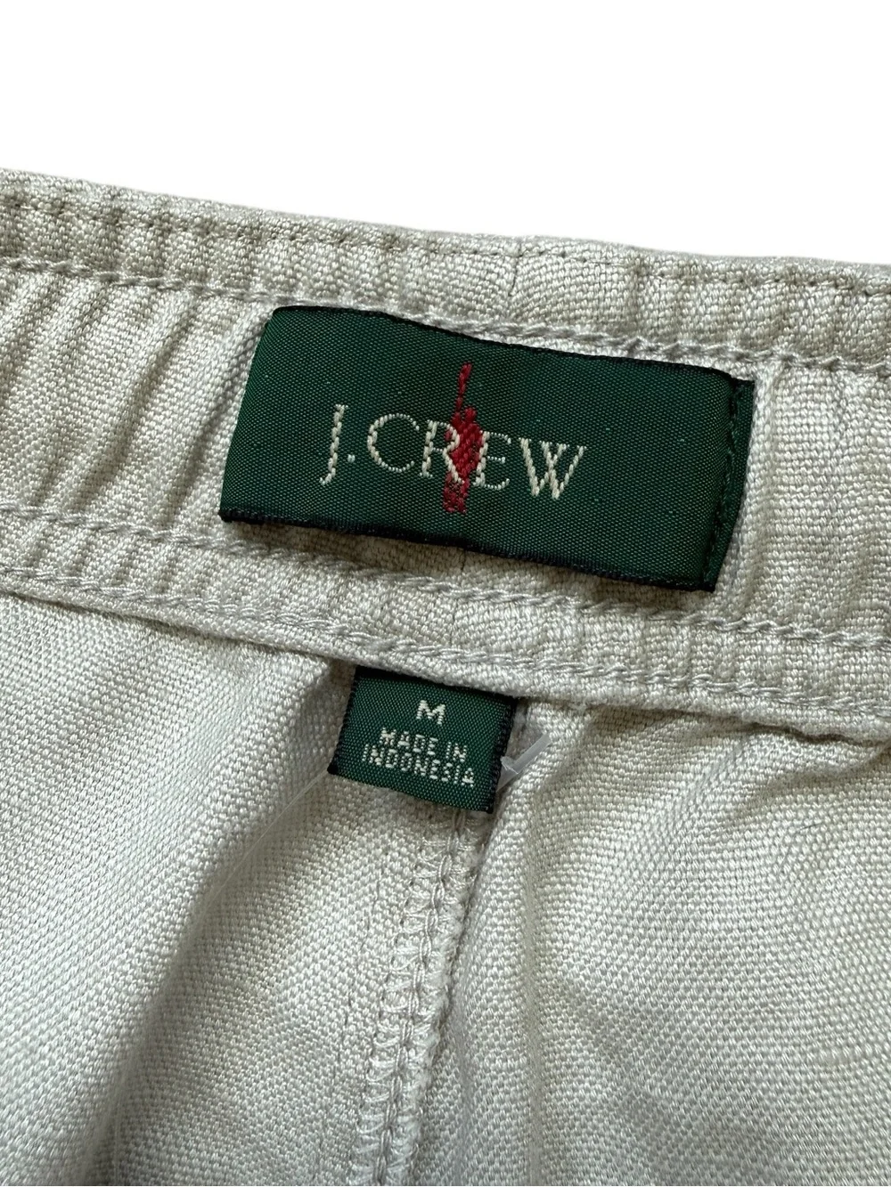 NWT J.Crew Oarsman Linen Cotton Pull On Pant Oatmeal Coastal Quiet Luxury M $118